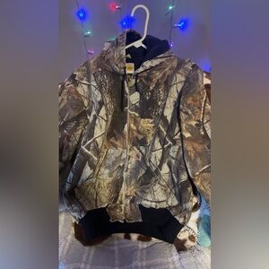 Vintage Carhartt Realtree Camo Zip-Up Hooded Jacket